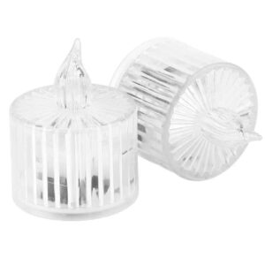 Elegante LED kerstkaarsen glazen set van 2