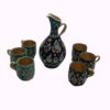 Minakari emaille aardewerken kan & glas set