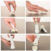 Handmatige knoflookpers en schiller set