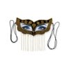 Handgemaakt Battoulah Masker – Zwart met Kralen
