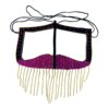 Handgemaakt Battoulah Masker – Zwart Glamour