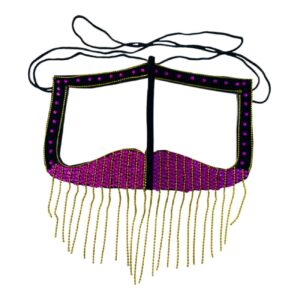 Handgemaakt Battoulah Masker – Zwart Glamour