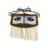 Handgemaakt Battoulah Masker – Goud met Kettingen