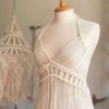 Handgemaakte Boho Macramé Jurk – Comfort Cream