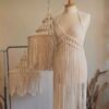Handgemaakte Boho Macramé Jurk – Comfort Cream