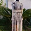 Handgemaakte Boho Macramé Jurk – Melkachtig Wit