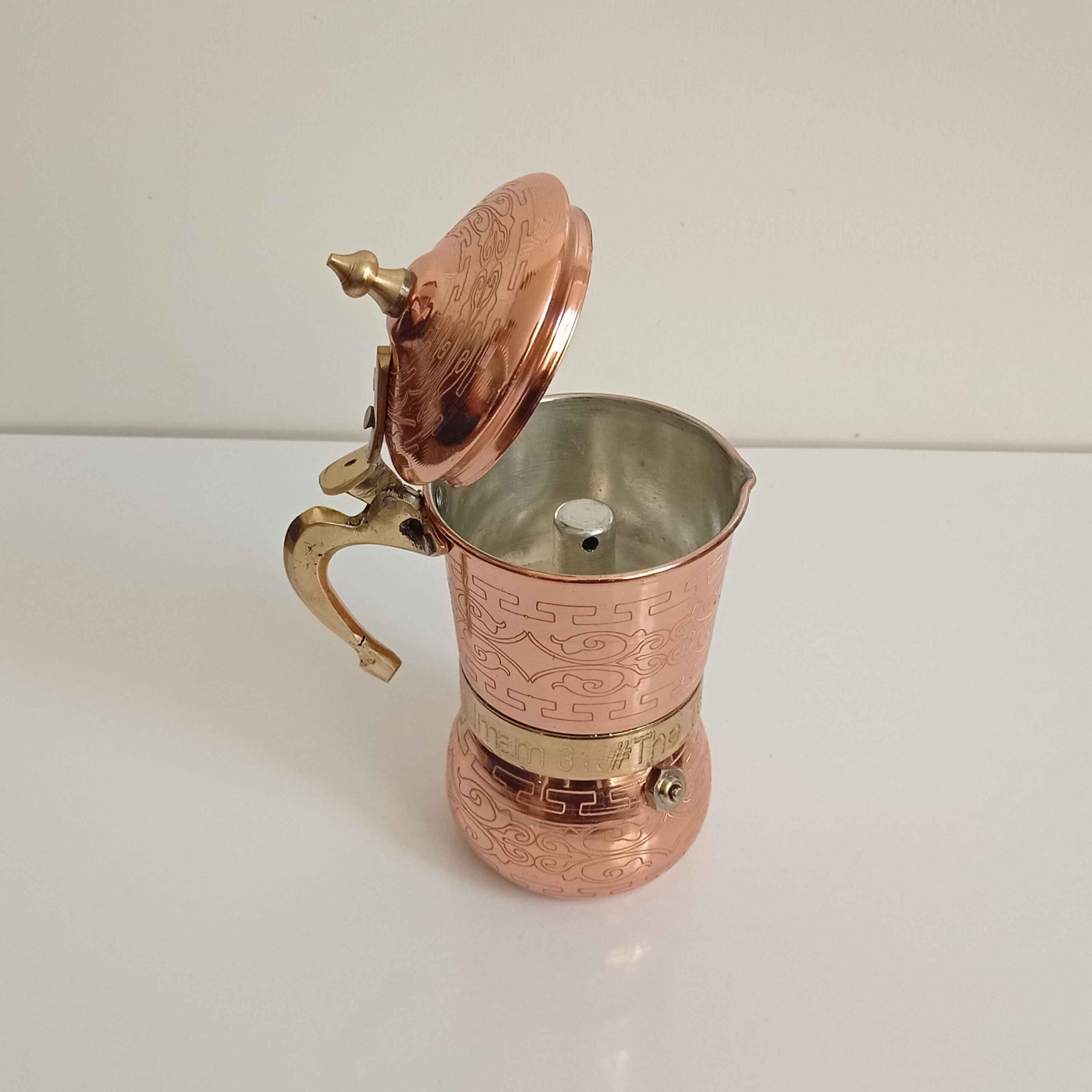 Handgemaakt koperen espressopotje – Authentieke moka pot