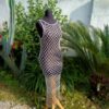 Handgemaakte macramé jurk – Grijze Strandstijl