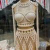 Handgemaakte macramé jurk – Stijlvolle Crop top en rok