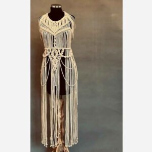 Handgemaakte Macramé Jurk – Perfect voor Strand en Festival