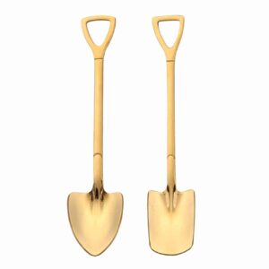 Set van 2 ijslepels – Schepmodel goudkleurig
