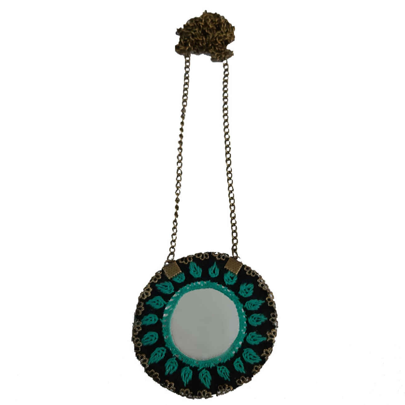 Iraanse geborduurde ketting – Rood Rond