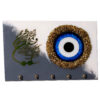 Islamitische Hars Muur Sleutelhouder met Boze Oog Symbool – Decoratief en Beschermend