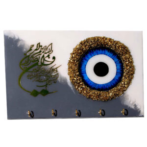Islamitische Hars Muur Sleutelhouder met Boze Oog Symbool – Decoratief en Beschermend