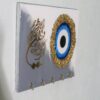 Islamitische Hars Muur Sleutelhouder met Boze Oog Symbool – Decoratief en Beschermend