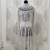 Luxe macramé jurk met knoopdetails – Melkwit