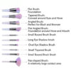 Magische Twist Make-up Kwastenset – Regenboogharen, 10-delig