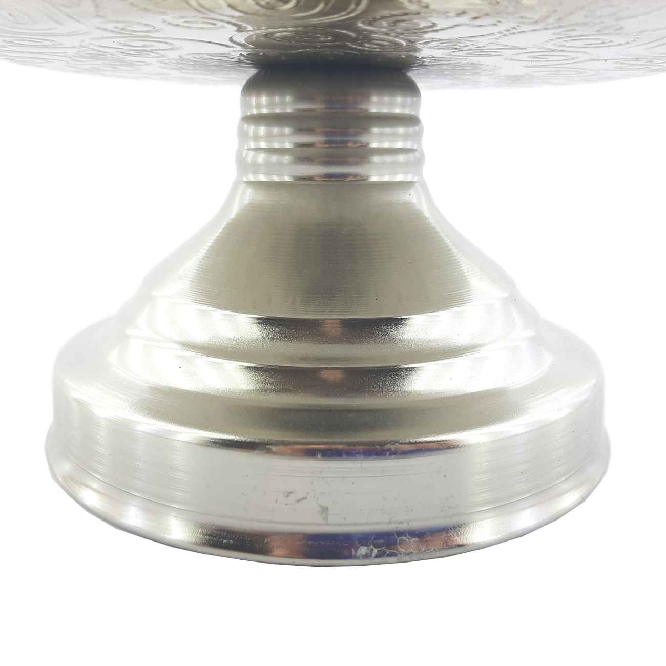 Metalen serveerstandaard – Zilverkleurige Serveertoren