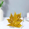 Metalen tissuehouder – Goudkleurig Bladdesign