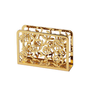 Metalen tissuehouder – Gouden Bloemontwerp