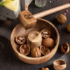Rustieke Notenkraker Set – Natuurlijk Hout met Hamer