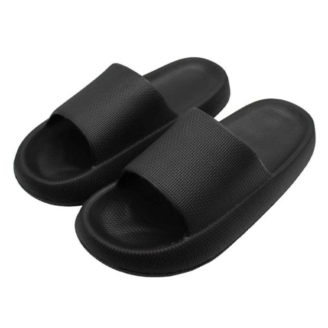 Nikta Cloud Slippers – Zwarte Lichtgewicht Slippers