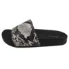 Nikta Cloud Slippers – Zwart met Slangenleerpatroon
