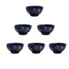 Artistic Pottery Bowl – Marineblauw (Set van 6)
