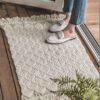 Perzisch boho macramé vloerkleed – Melkachtig Wit