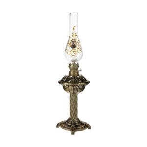 Perzische messing petroleumlamp met Qajar ontwerp