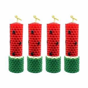 Watermeloenkaarsenset – 4-Pack voor Yalda