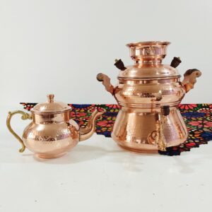 Perzische Koperen Fornuis Samovar Theemaker met Theepot Model Abeeha