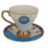 Perzische Espresso Kopjes & Schotels – Boze Oog Porselein (Set van 6)