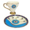 Perzische Espresso Kopjes & Schotels – Boze Oog Porselein (Set van 6)