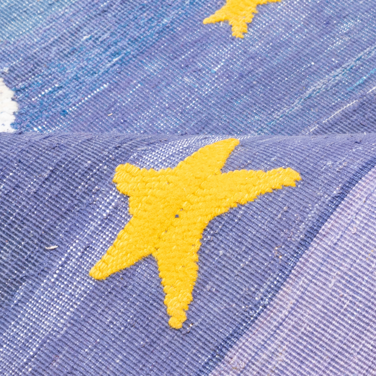 Handgeknoopt Perzisch Gabbeh tapijt – Sterrenhemel design, Blauw, Wolmix