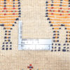 Handgeknoopt Perzisch Gabbeh tapijt met kattenmotieven - Crème, Wol
