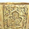 Persian Handcraft Artistic Pottery Bowl – Engraved Design in Gold