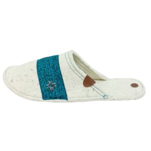 Perzische handgemaakte wollen pantoffels – blauw comfort
