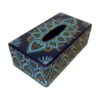 Houten Tissuedoos in Blauw met Bloem & Hart Ontwerp