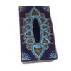 Houten Tissuedoos in Blauw met Bloem & Hart Ontwerp