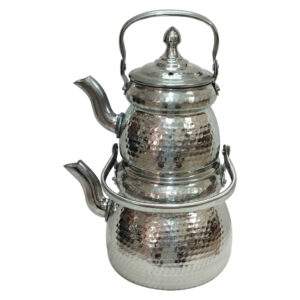 Perzische Metalen Dubbele Theepot – Duurzaam voor Unieke en Smaakvolle Infusie