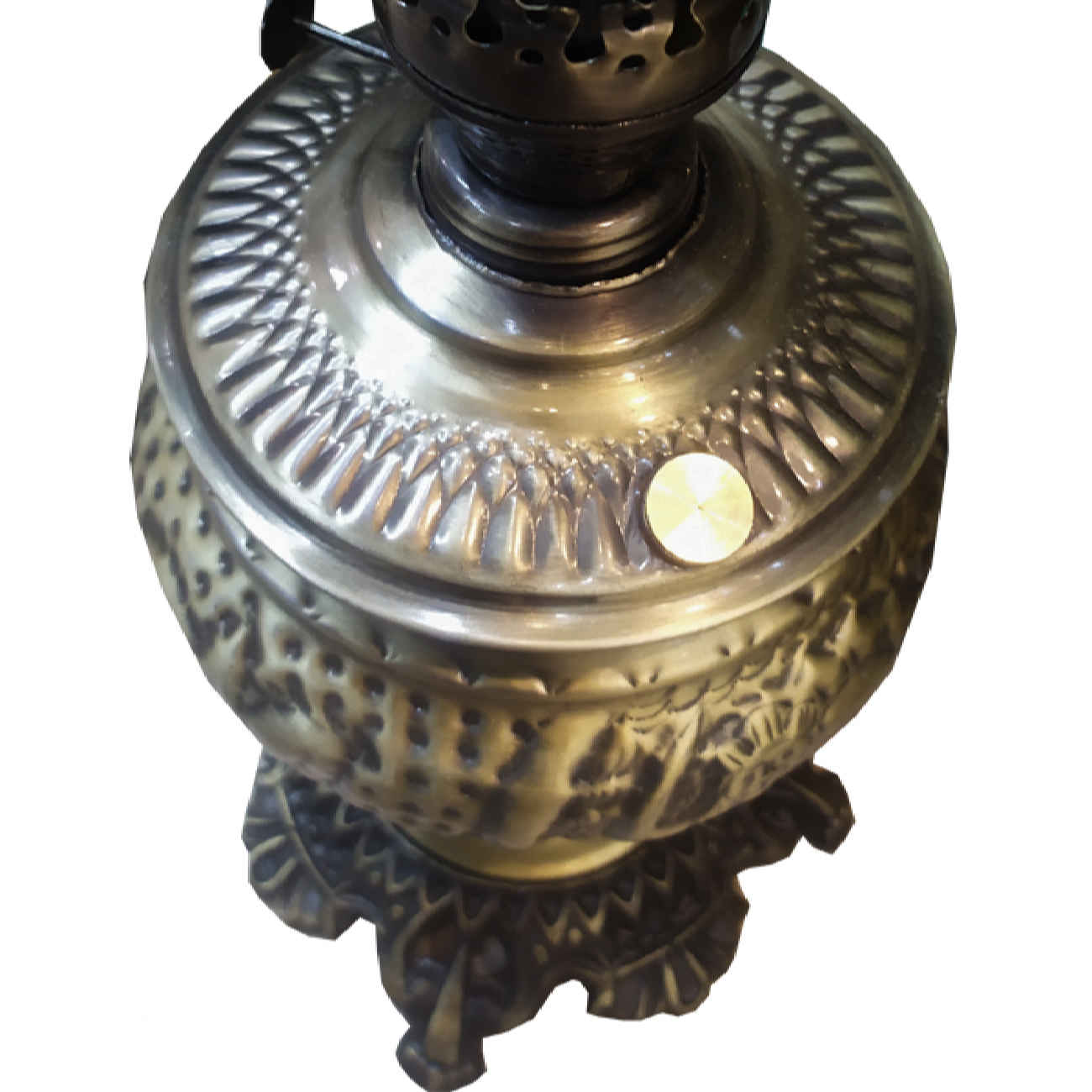 Perzische Metalen Petroleumlamp in Qajar Ontwerp – Antieke Verlichting voor Huisdecoratie