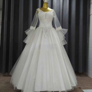 Perzische prinses trouwjurk – Arabische stijl met klokmouw