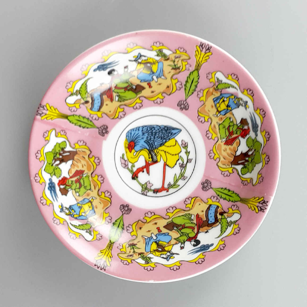Perzische theeschotel – vogel & bloemontwerp (set van 6)