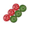 Yalda Kaarsenset – Watermeloen Vorm (12-Pack)