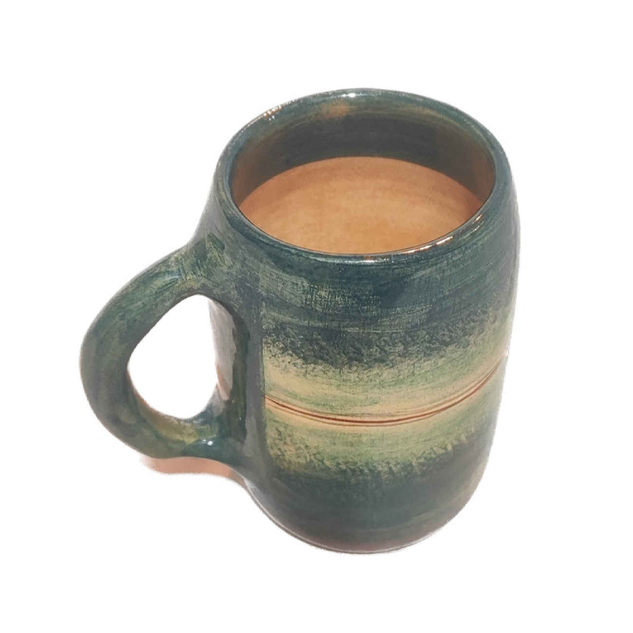 Handgemaakte Groene Aardewerken Mok – Voor Koffie & Thee