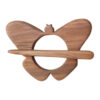 Houten Haarstok met Vlinder – Rustiek & Boho Design