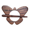 Houten Haarstok met Vlinder – Rustiek & Boho Design