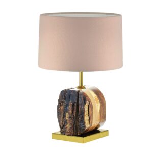 Boomstam Tafellamp Natuurlijke Charme – Rustiek Design