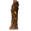 Rustieke sculpturale houten tafellamp – Natuurlijk decoratief accent